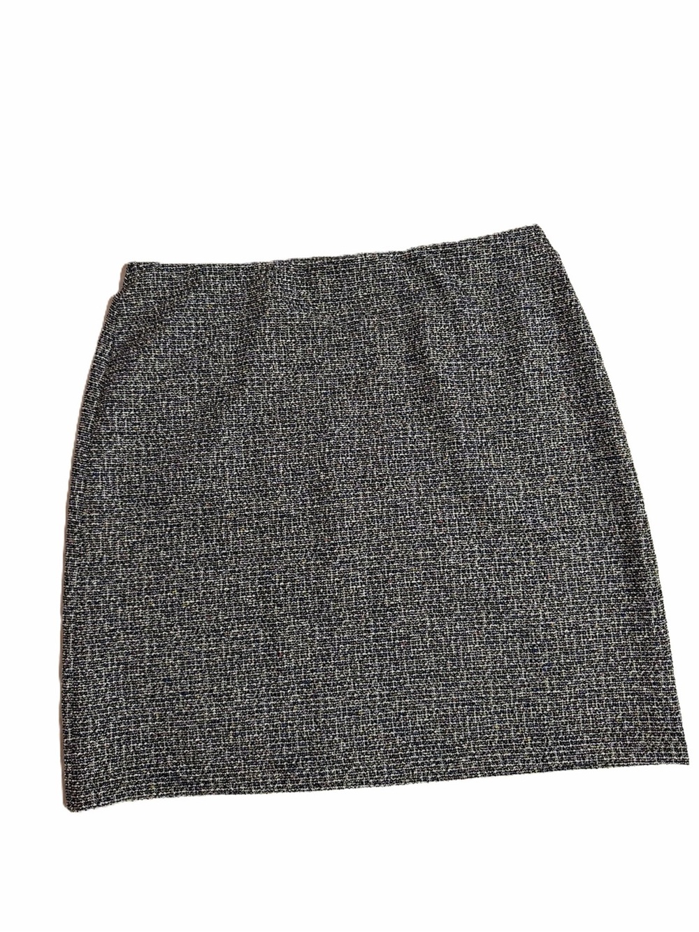 Classic Black Tweed Pencil Skirt